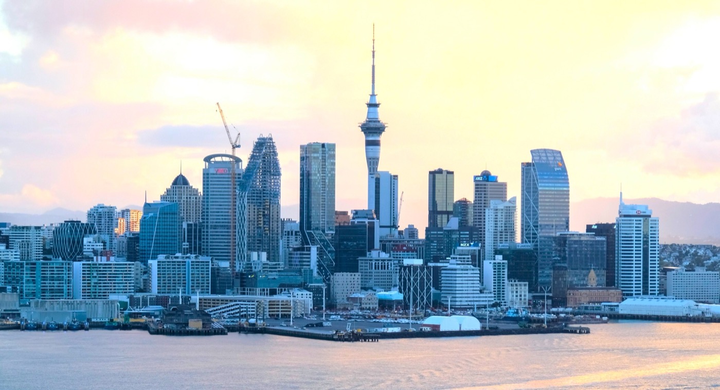 The Auckland city skyline.